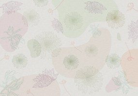 Fototapet - Delicate contururi de flori (147x102 cm)