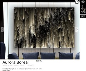 Tablou de perete decorativ Aurora Boreal, 180x120cm