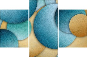 Tablou cu abstracție cercuri (90x60 cm)