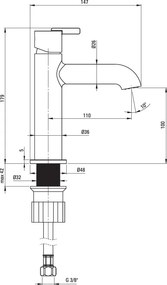 Silia Baterie pentru chiuvetă Finisaj: Crom BQS_020M