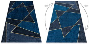 MIRO 52097.801 covor lavabil Geometric anti-alunecare - albastru