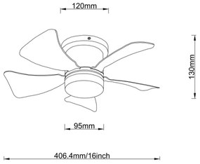 Globo 03609H - Ventilator de tavan cu LED dimabil HINES LED/10W/230V + telecomandă, maro