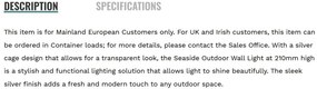 Aplica de perete exterior IP44 Seaside