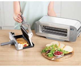 Prajitor de paine 3in1 Ninja ST200EUWH, 2400W, 7 programe, Control temperatură, Grill, Dezghetare, Reincalzire, Functionare orizontala, Alb