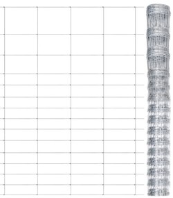 vidaXL Gard de grădină, argintiu, 50x1,6 m, oțel zincat