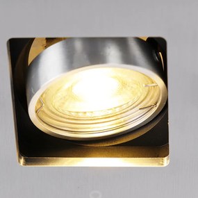 Set de 6 spoturi încastrate moderne din aluminiu, rotative și înclinabile GU10 50mm - Qure