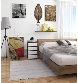 Comodă Cipriano II (grafit gri + Alb). 1128608