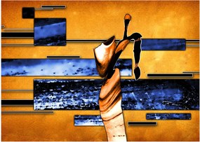 Tablou pe sticlă picturii abstracte (70x50 cm)