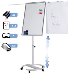 Jago Flipchart cu bază rotundă - 60 x 90 cm