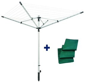 Uscător de rufe argintiu pentru grădină 50 m LinoLift 500 – LEIFHEIT