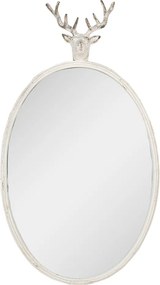 Oglinda de perete, alba, din metal, 50x10x89 cm, Deer