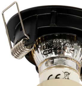 Set de 12 spoturi incastrate negre GU10 35mm - Edu