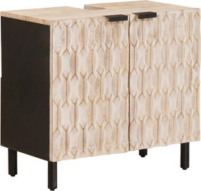 vidaXL Dulap pentru Chiuveta de Baie cu raft Alb 62 x 33 x 58 cm