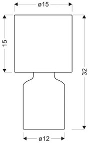 Lampă de masă INER 1xE14/40W/230V gri