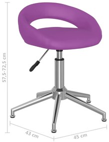 Scaun de bucatarie pivotant, violet, piele ecologica 1, Violet