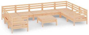 3083539 vidaXL Set mobilier de grădină, 10 piese, lemn masiv de pin