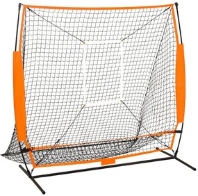 vidaXL Plasă de antrenament sport baseball, negru, 174x76x158,5 cm
