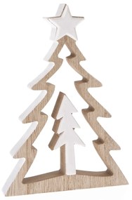 Decorațiune de Crăciun Wooden Tree, 12,2 x 17, 5 x 2,4 cm