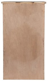 Dulăpior de perete vintage, din lemn, finisaj alb antichizat, cu 3 compartimente, Poulette