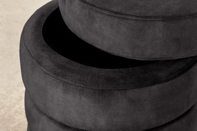 Bancheta cu spatiu de depozitare, Catifea Gri, VOQUE 50cm A-46689 VC