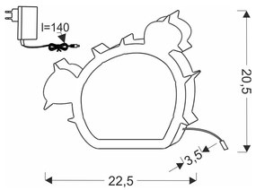 Veioză pentru copii verde Cactus – Candellux Lighting