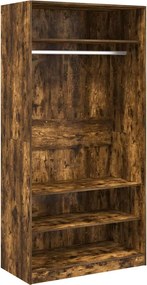 vidaXL Șifonier, stejar afumat, 100x50x200 cm, lemn prelucrat