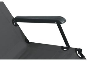 Șezlong pliabil, antracit