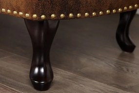 Canapea relax clasica stil englezesc Chesterfield maro antic