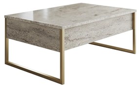 Măsuță de cafea Luna 1 (Travertin + auriu) . 1102317