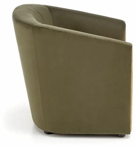 Fotoliu Enrico velvet verde H71 cm