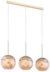 Lustră pe cablu VOLDA 3xE27/60W/230V alamă