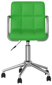3088174 vidaXL Scaune de bucătărie pivotante, 4 buc. verde, piele artificială