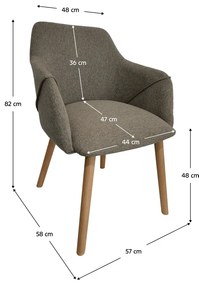 Fotoliu design, maro   fag, PETRUS