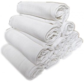 Scutece albe pentru copii din pânză Standard - 10 bucăți