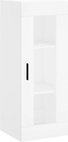 vidaXL Dulap montat pe perete, alb, 34,5x34x90 cm