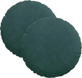 vidaXL Perne de Șezut 2 pcs Verde închis Ø 40 x 13 cm Catifea