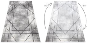 Covor NOBLE modern 1520 45 Vintage, geometriai, linii - structural două niveluri gri
