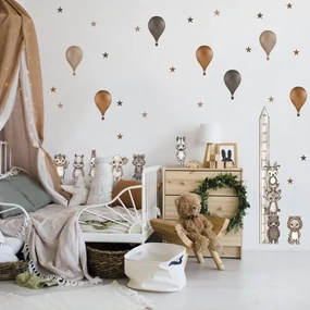 INSPIO Set mare de autocolante scandinave în tonuri de maro, cu animale