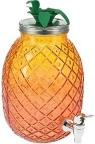 Dozator de băuturi EH din sticlă 4,5 l,portocaliu