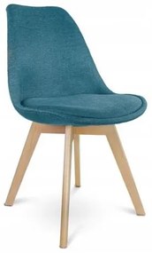 Scaun bucatarie/living, stofa, lemn, verde marin, 49x55x82 cm, Alta