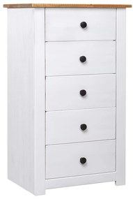 282651 vidaXL Servantă, alb, 46 x 40 x 89 cm, lemn de pin, gama Panama