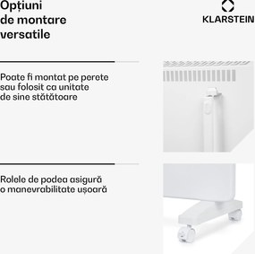 Klarstein Bansin Smart 2500, convector,  2500 W, control prin intermediul aplicației