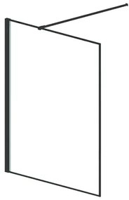 Paravan de dus tip Walk-in negru mat Rune Borr 90x200 cm