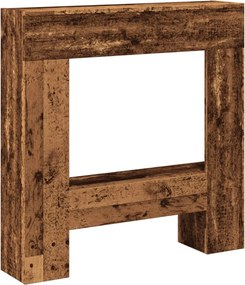 vidaXL Mască de șemineu, lemn vechi, 81x18x82 cm, lemn prelucrat