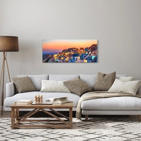 Tablou - Santorini în amurg (120x50 cm)