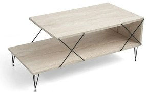 Măsuță de cafea Loire Travertine and Black