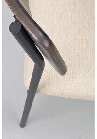 Scaune de dining crem/maro închis 2 buc. Maymont – Rowico