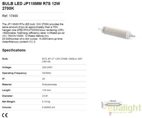 BEC LED R7S JP118MM 12W lumina calda 2700K 17490