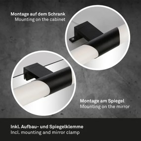 Aplică LED pentru oglindă de baie Briloner 3113-115 LED/12W/230V IP44 negru