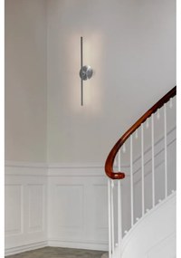 Aplică de perete argintie LED cu intensitate reglabilă din metal Omni Wall – UMAGE